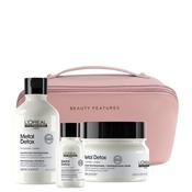 L'Oreal Professionnel Metal Detox Bundle With FREE BeautyFeatures Vanity Bag &amp; Mini Shampoo