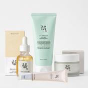 Beauty of Joseon Glow Serum Propolis + Niacinamide, Revive Eye Serum Ginseng + Retinal &amp; Green Plum Refreshing Cleanser &amp; Dynasty Cream (50ml) Bundle image