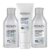 Redken Acidic Bonding Concentrate Shampoo, Conditioner and 5-Minute Liquid Hair Mask Bond Repair Bundle For Damaged Hair image