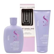 Alfaparf Smooth Shampoo &amp; Conditioner Duo with FREE Detangling Hairbrush