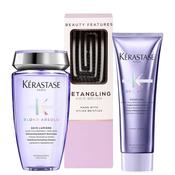 Kerastase Blond Absolu Shampoo &amp; Conditioner Duo with FREE Detangling Hairbrush image