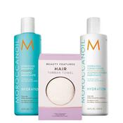 Moroccanoil Hydrating Shampoo &amp; Conditioner Duo with FREE Micro Fibre Hair Towel