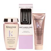 Kérastase Gloss Absolu Shampoo &amp; Conditioner Duo With Free BeautyFeatures Detangling Hair Brush