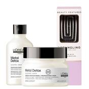 L'Oréal Professionnel Metal Detox Shampoo &amp; Mask Duo with FREE Detangling Hairbrush