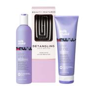 Milkshake Silver Shine Shampoo &amp; Conditioner Duo With FREE Detangling Hairbrush image
