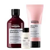 L'Oréal Professionnel Vitamino Color Spectrum Blue Tinted Shampoo 300ml + Vitamino Conditioner 200ml PLUS FREE Metal Detox Anti-Metal Cleansing Cream Shampoo 100ml image