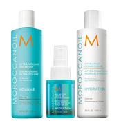 Moroccanoil Extra Volume Shampoo 250ml + Hydrating Conditioner 250ml PLUS FREE Leave In Conditioner 50ml image