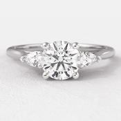 0.45ct Round Cut Three Stone Diamond Ring TR1030 - 18ct-white-gold / 