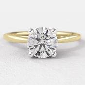 0.60ct Round Cut Four Claw Tulip Ring SR1001-5.5 - 18ct-yellow-gold / 