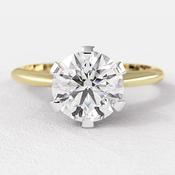 0.90ct Six Claw Single Stone Engagement Ring SR1055 - 18ct-yellow-gold / 