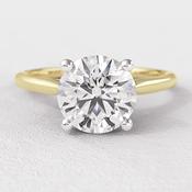 1.0ct Round Cut Four Straight Ring SR1038-6.5 - platinum / 
