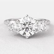 1.20ct Round Cut Trilogy Diamond Engagement Ring TR1048 - 18ct-yellow-gold / 