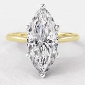 3.10ct Marquise Cut Invisible Halo Diamond Ring SR14533 - 18ct-white-gold /  image