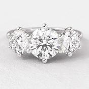 1.80ct Round Cut Trilogy Diamond Engagement Ring TR1058 - 18ct-rose-gold / 