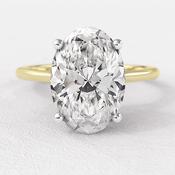 2.0ct Oval Cut Solitaire Diamond Engagement Ring SR1016 -  / platinum