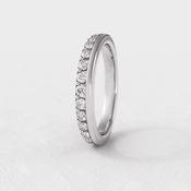0.22ct Claw Set Diamond Ladies Wedding Band SB4019 - 18ct-white-gold /  / earth-grown