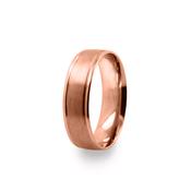 GWR2022 Gents Pattern Sides Polished Rose Gold Wedding Ring -  / 9ct-rose-gold image
