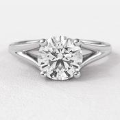 0.80ct Split Band Diamond Engagement Ring SR1002 - platinum / 