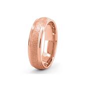 GWR2001 Gents 6mm Brushed Rose Gold Wedding Band - 9ct-rose-gold / 6mm /  image