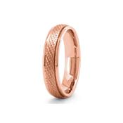 GWR2011 Gents 4mm Diamond Cut Rose Gold Wedding Band - 18ct-rose-gold / 4mm /  image