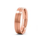 GWR2033 Gents 5mm Rose Gold Brushed Wedding Ring - 9ct-rose-gold / 4mm /  image