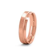 GWR2034 Unique Gents 5mm Rose Gold Wedding Ring - 18ct-rose-gold / 4mm / 