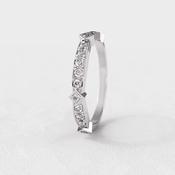 0.25ct Antique Inspired Diamond Wedding Ring ER479 - platinum /  / earth-grown