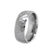 GWR2068 Gents 6mm Palladium/Platinum Hammered Effect Wedding Band - palladium-500 / 3mm / 