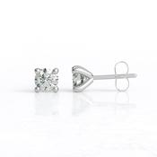 0.50ct No Rail Style Diamond Stud Earrings BER210-N - 18ct-yellow-gold