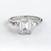 2.36ct Moissanite Three Stone Ring MTR1053 - 18ct-white-gold /  / 