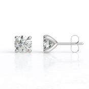 1.20ct No Rail Style Lab Grown Diamond Stud Earrings BER226-L - 18ct-white-gold
