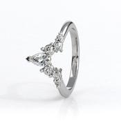 0.50ct Stylish Ladies Wedding Ring SB3080 - 18ct-white-gold /  / earth-grown