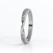 0.15ct Twist Pave Set Wedding Ring SB4473 - 18ct-white-gold /  / earth-grown