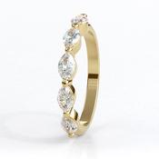 1.0ct Marquise Cut Ladies Wedding Ring SB8030 - 18ct-yellow-gold /  / earth-grown