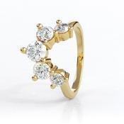 1.20ct Round Cut Ladies Diamond Wedding Ring SB3092 - 18ct-rose-gold /  / lab-grown
