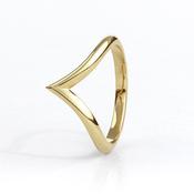 V-Shape Ladies Wedding Ring SB3422 - 18ct-yellow-gold / 