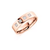 Bespoke Gents Rose Gold Diamond Wedding Band GDW001 -  / 18k-rose-gold / earth-grown image
