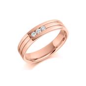 Bespoke Gents Rose Gold Diamond Wedding Band GDW006 -  / 9ct-rose-gold image