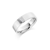 Bespoke Gents White Gold Diamond Wedding Band GDW007 -  / 9ct-white-gold image