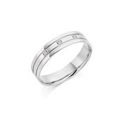 Bespoke Gents White Gold Diamond Wedding Band GDW008 -  / 18ct-white-gold image