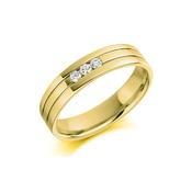 Bespoke Gents Yellow Gold Diamond Wedding Band GDW006 -  / 9ct-yellow-gold image