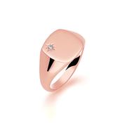 Gents Signet Rose Gold Wedding Ring SIG006 -  / 9ct-rose-gold