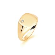 Gents Signet Yellow Gold Wedding Ring SIG006 -  / 9ct-yellow-gold image