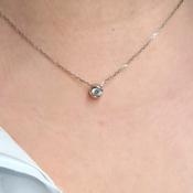 0.25ct Bezel Set Diamond Pendant Necklace PN068 image