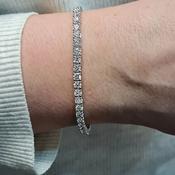 7.0ct 18k White Gold Natural Diamond Tennis Bracelet BBR1001 image