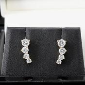 1.0ct Graduating Certified Lab Grown Diamond Earrings BERO-3 image