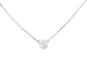 0.25ct Round Cut Bezel Set Diamond Pendant Necklace PN067 image
