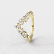 0.60cts V Shape Ladies Diamond Ring SB2215 - 18ct-white-gold /  / earth-grown