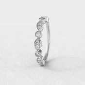 0.20ct Rub Over Set Diamond Set Ladies Ring SB1359 - platinum /  / lab-grown