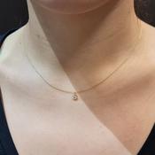 BPN067 -18k Yellow Gold Natural Diamond Letter Pendant image